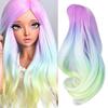 Joint Doll Wig Gradient Color High Simulation Soft Supple 1:3 Doll Wig for 21‑24cm Head Circumference Dolls