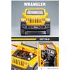 1/32 Jeeps Wrangler Rubicon Vehicle Model Car Toy High Simulation Sound and Light Off-road Alloy Collection Toy Car for Children