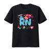 Mens Registered Nurse RN Tie Dye Funny T Shirt Black Vintage Washed Soft Graphic Casual Fashion Top For Everyday Wear