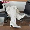 Fashion Fashion Pointed Toe Women Knee High Modern Boots With Thin Heels Shoes Party Ladies Long Chelsea Boots Female Pumps Shoes Lady