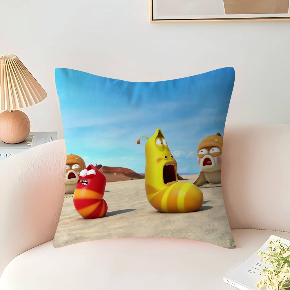 Anime L-Larva Pillow Cushion Cover Pillowcase Living Room Sofa Home Decor Customized