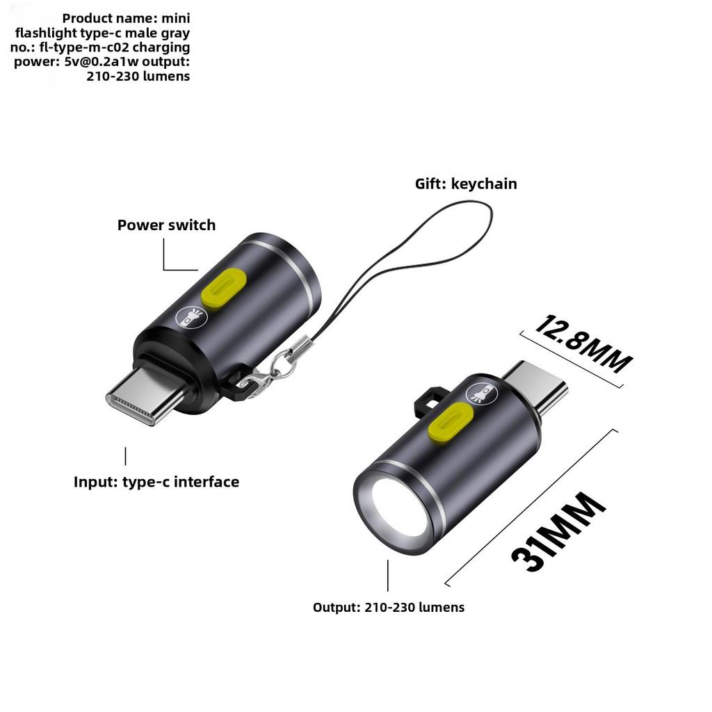 Portable Led Flashlight For Typec Smartphones With High Brightness And Compact Design