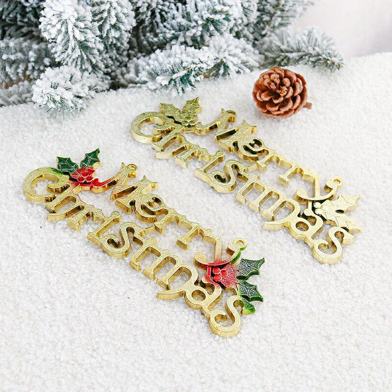 3D English Letter Christmas Tree Sign, 14-60cm Decorative Pendant
