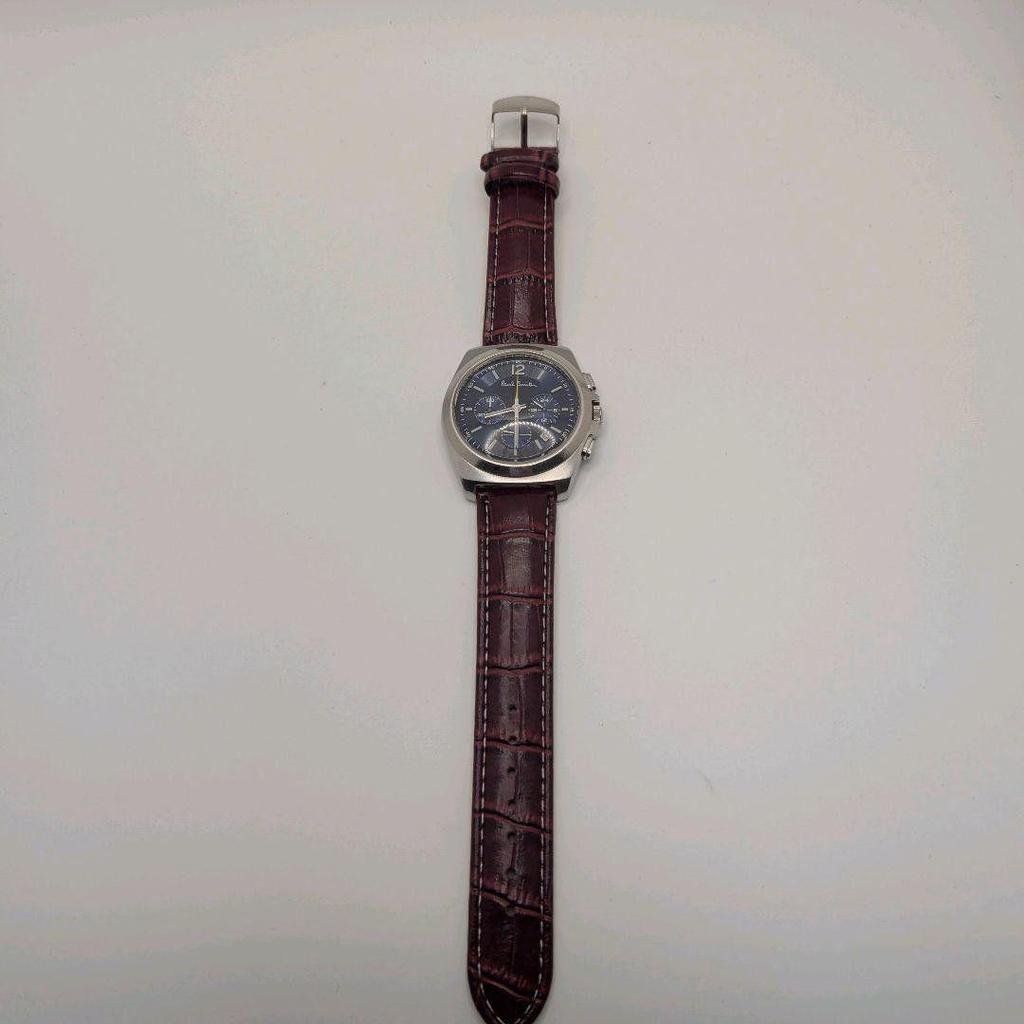 Used [In operation] Paul Smith Watch Final Eyes Leather Strap Chrono