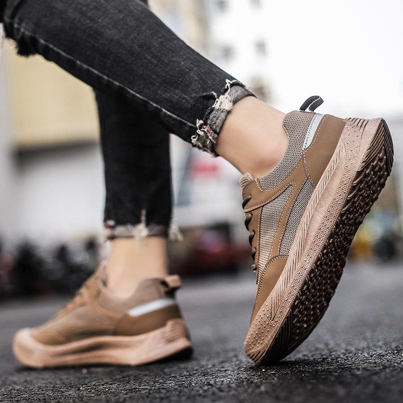 Pantofi noi de plasă pentru bărbați, adidași respirabili, pantofi de primăvară și vară la modă, pantofi casual cu șireturi pentru bărbați