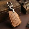 Leather Key Fob Cover, Compatible with -2025 2026 GMC Yukon Denali Sierra, For Chevy Silverado Suburban Tahoe Buick etc, Retro Style Design Key
