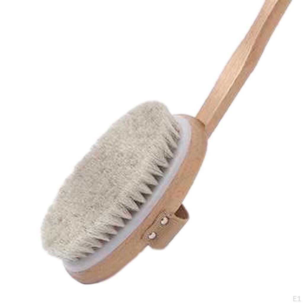 Back Brush Scrubber Non Slip Dry Brushing Long Handle Shower for Bathing, Deep Cleansing,