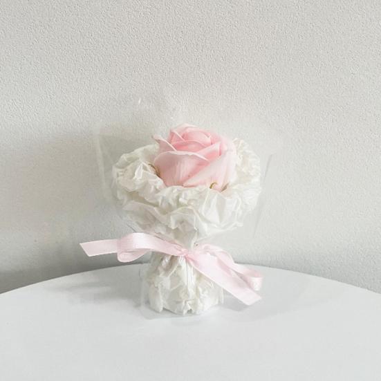Scented Artificial Flower Bouquet Handmade Mini Aromatherapy Soap Rose Floral Arrangement Romantic Valentine's Day Gift for Home Car Decoration