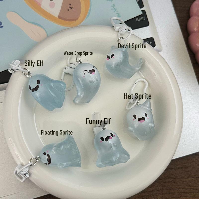 

Світловідбиваючий 3D Мультяшний Желейний Привид Брелок - Підвіска на Рюкзак на Хелловін для Пар та Друзів Devil Ghost