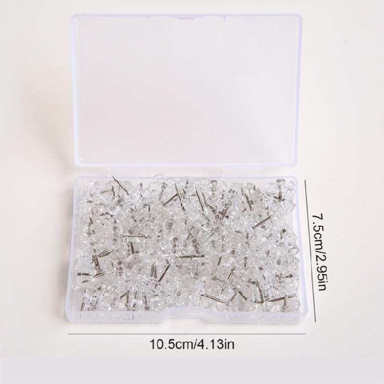 Pack of 100 Clear Flower Push Pins for Office Bulletin Board Cork Board Notice Board Pin Flat Head Push Pins for Hanging