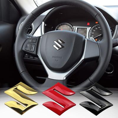 Metal 4.45cm Car Steering Wheel Logo Badge Sticker for SUZUKI Swift Jimny Grand Vitara Alto SX4 Alivio Samurai Emblem Decoration