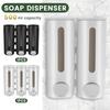 1.5L 3 Heads Manual Soap Dispenser Wall Mounted Bathroom Liquid Washing Hand Home Hotel Shower Gel Shampoo Liquid Soap Dispenser