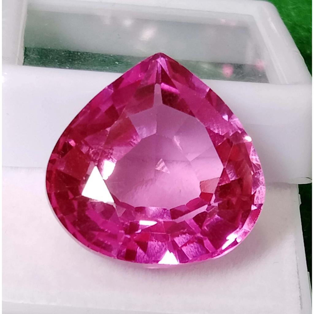 20+ Ct Natural Pink Sapphire Pear Cut Beautiful Certified Loose Gemstone