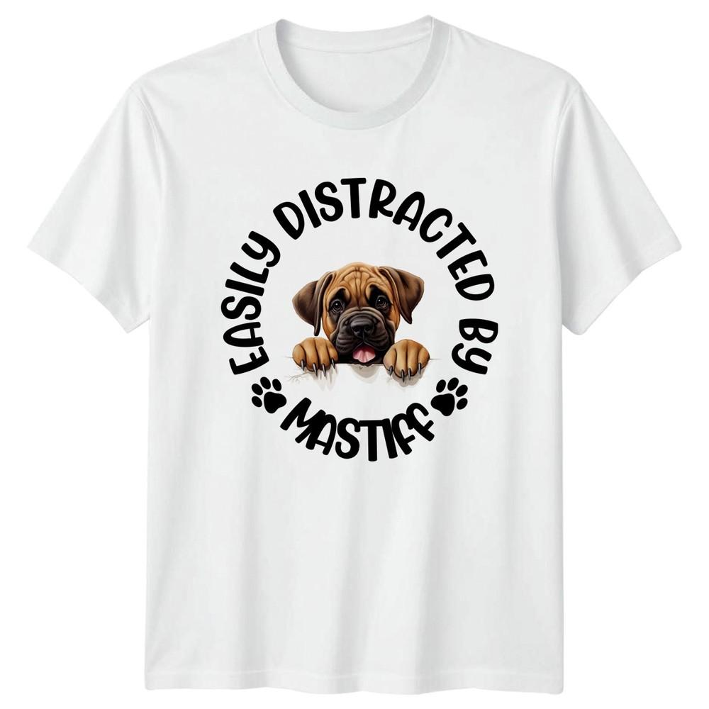 Easily Distracted By Mastiff Dogs Unisexs TShirt Unisexs Tee Graphic Unisex Top S