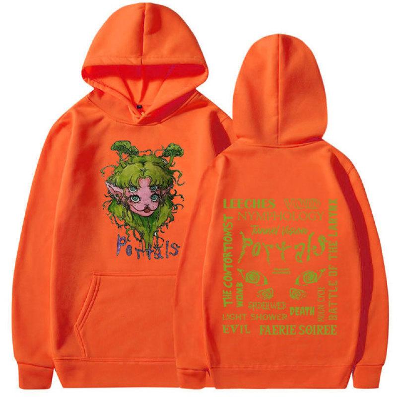 Sanger Melanie Martinez Portals hettegenser Harajuku-klær for menn Vintage gensere Uformell Langermet overdimensjonerte gensere Unisex