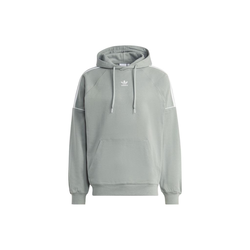 Adidas Originals Rekive Solid Color Brand Print Logo Kangaroo Pocket Hoodie Men Hoodies Green IB8688