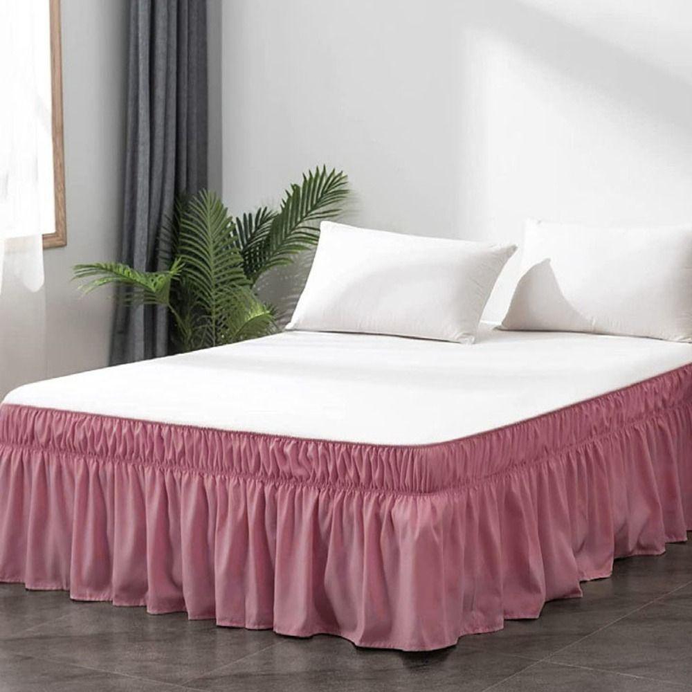 Ruffles Bed Dust Cover Fade Resistant Bed Protector Bed Accessory Bed Skirt  Hotel