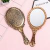 1PC Vintage Oval-Shape HandHeld Mirror Women Girls Standing Makeup Dresser Mirror Vanity Mirror Makeup Supplies