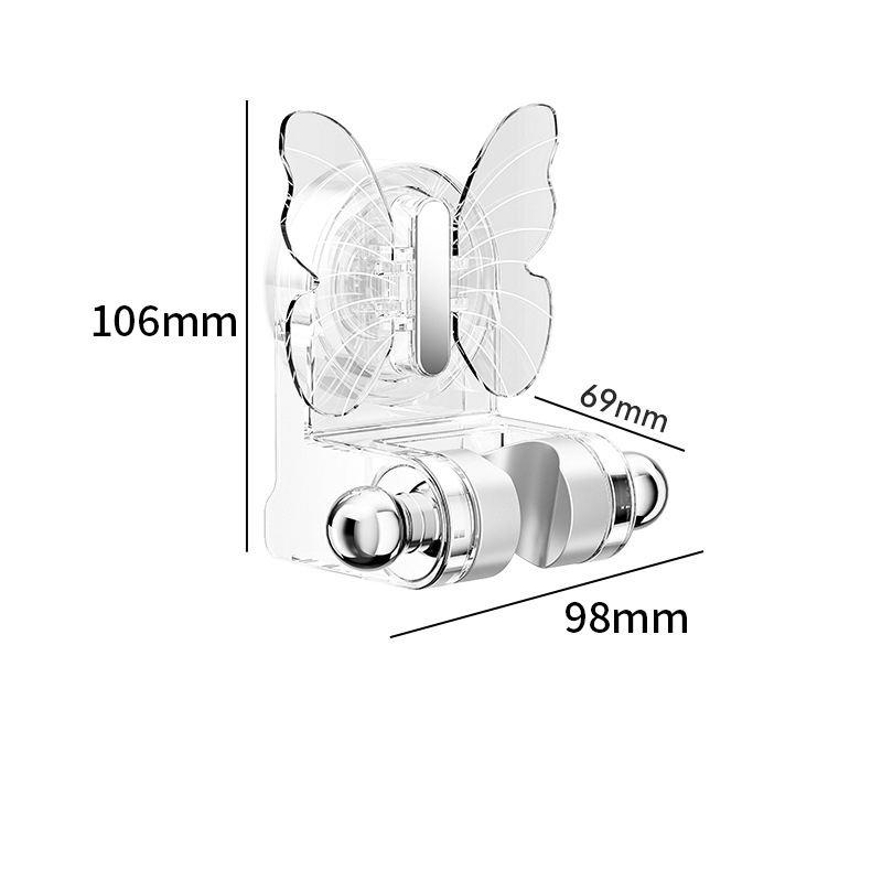 Butterfly Vacuum Suction Cup ABS Color Modern Bathroom Shower Head Holder with Adjustable Wall Mount and Easy Installation