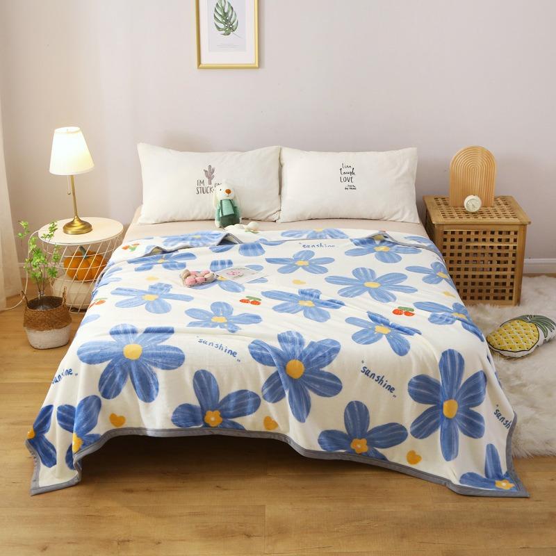 Thick Milk Velvet Blanket Double Bed Bedding Soft and Skin Friendly Home Textile Multiple Styles To Choose From Machine Washable Not Easy Shed Hair