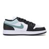 Jordan Air Jordan 1 Abrasion Resistant Slip Resistant Low Top Vintage Basketball Shoes Men's Black White Green 553558-131(Team85-)