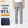 JEEP Men's High-Cotton Casual Straight-Leg Pants