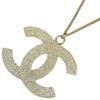 Chanel COCO Mark Necklace Gold/black Plated Gold 13g Women Used