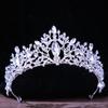DIEZI Baroque Vintage Princess Queen Bridal Crown Headwear Crystal Tiara For Women Wedding Crown Hair Dress Accessories Zircon