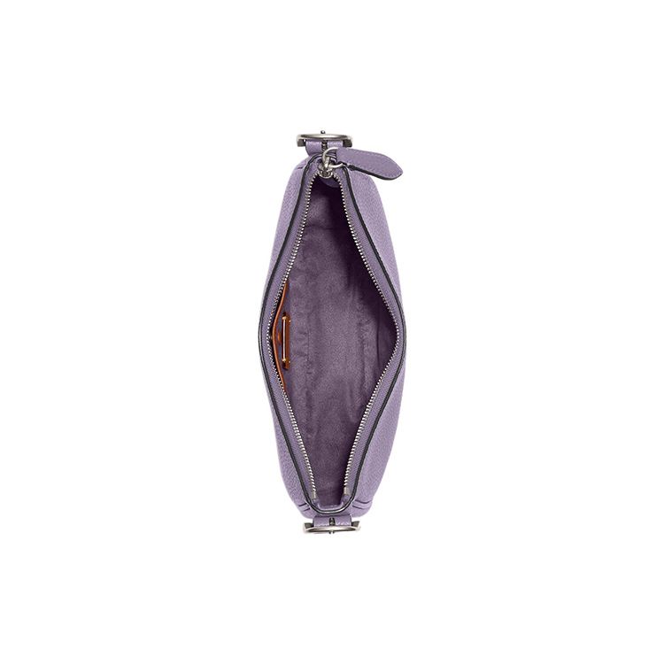 Coach Luna 27 Zipper Closure Soft Pebble Leather Handheld Crossbody Shoulder Bag Women Bags Purple CC439-LHVHM