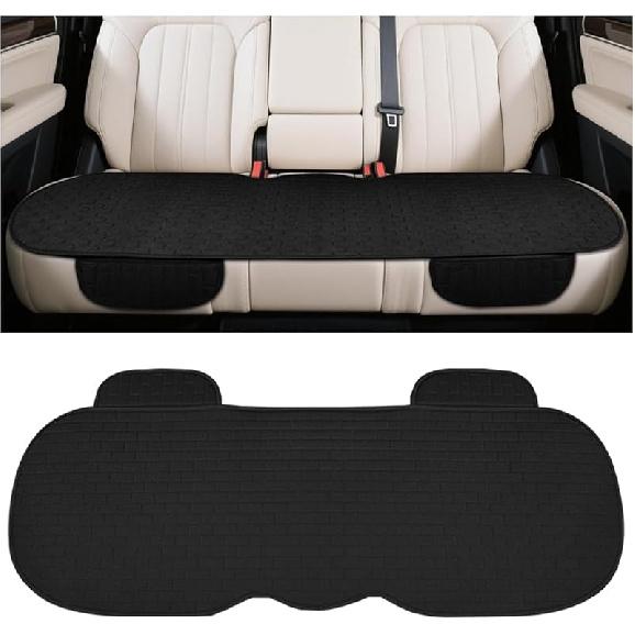 Car Back Seat Cover, Anti-Slip Long Vehicle Rear Bench Protectors With Storage Pocket, Breathable Comfortable Auto Interior Seating Bottom Protection