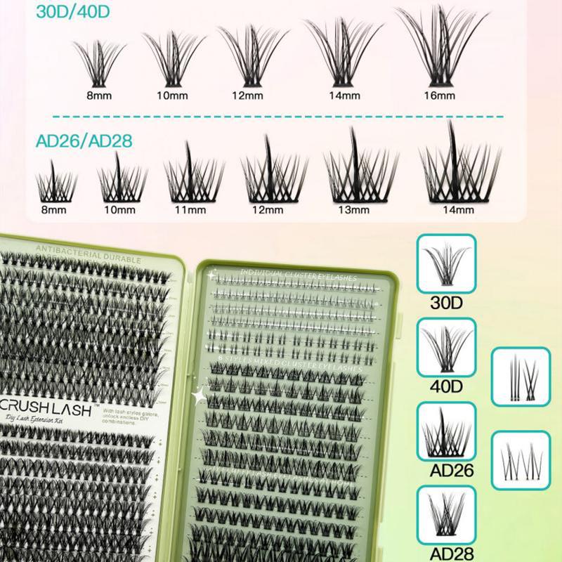 Kit de Cílios Postiços DIY Grande Capacidade Livro de Cílios em Cachos Com Removedor de Cola Pinça em Casa Maquiagem Amigável para Iniciantes Maquiagem