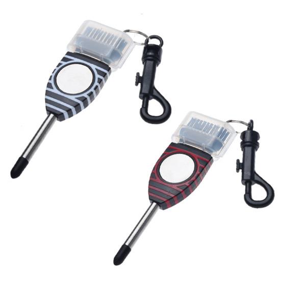 Golf Club Cleaning Brush Double-Headed Flexible Bristles Sharp Tip Stainless Steel Golf Shaft Groove Scrubber Cleaner Tool Golf Accessories