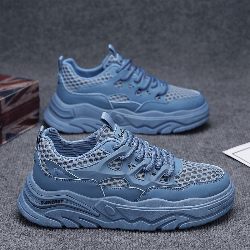 Mesh Fabric Breathable Comfortable Thick Soled Shoes for Men's 2026 Spring Fashi Trend Shallow Mouth Versatile Chunky sneakers