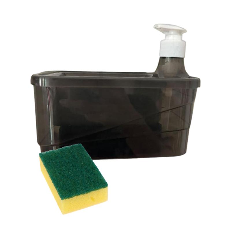 

Диспенсер для жидкого мыла 2-в-1 с щеткой для мытья посуды, диспенсер для мыла для рук, автоматический диспенсер для мыла и держатель для губки со спонжем