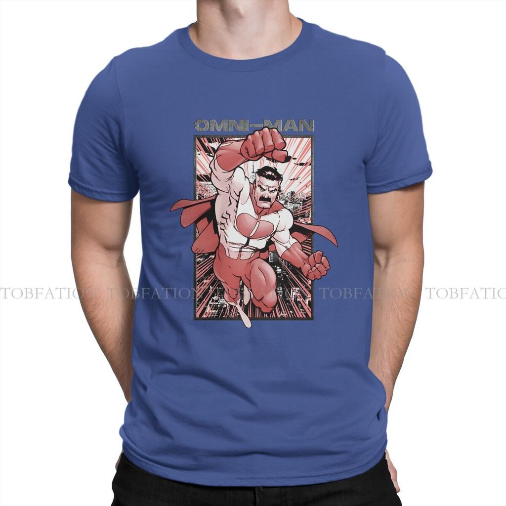 Invincible TV Series Mens TShirt OmniMan Distinctive T Shirt 100 Cotton Graphic Sweatshirts Hipster