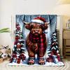 Christmas Highland Cow Blanket bedroom Blanket for Livingroom Couch lunch break Soft throw for Friend's festival Gift