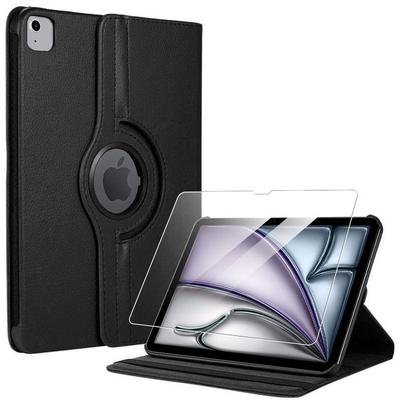 Coque + Verre Trempé - BOOLING - pour iPad Air 11" M4/M3/M2 2024/2025/2026 - Etui Rotatif 360° - Noir - Protection Optimale