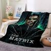 1 Stück Die Matrix Flanell-Kuscheldecke - HD-Druck Leicht Weich Warm Ganzjahresdecke für Sofa, Bett, Reisen, Camping 002