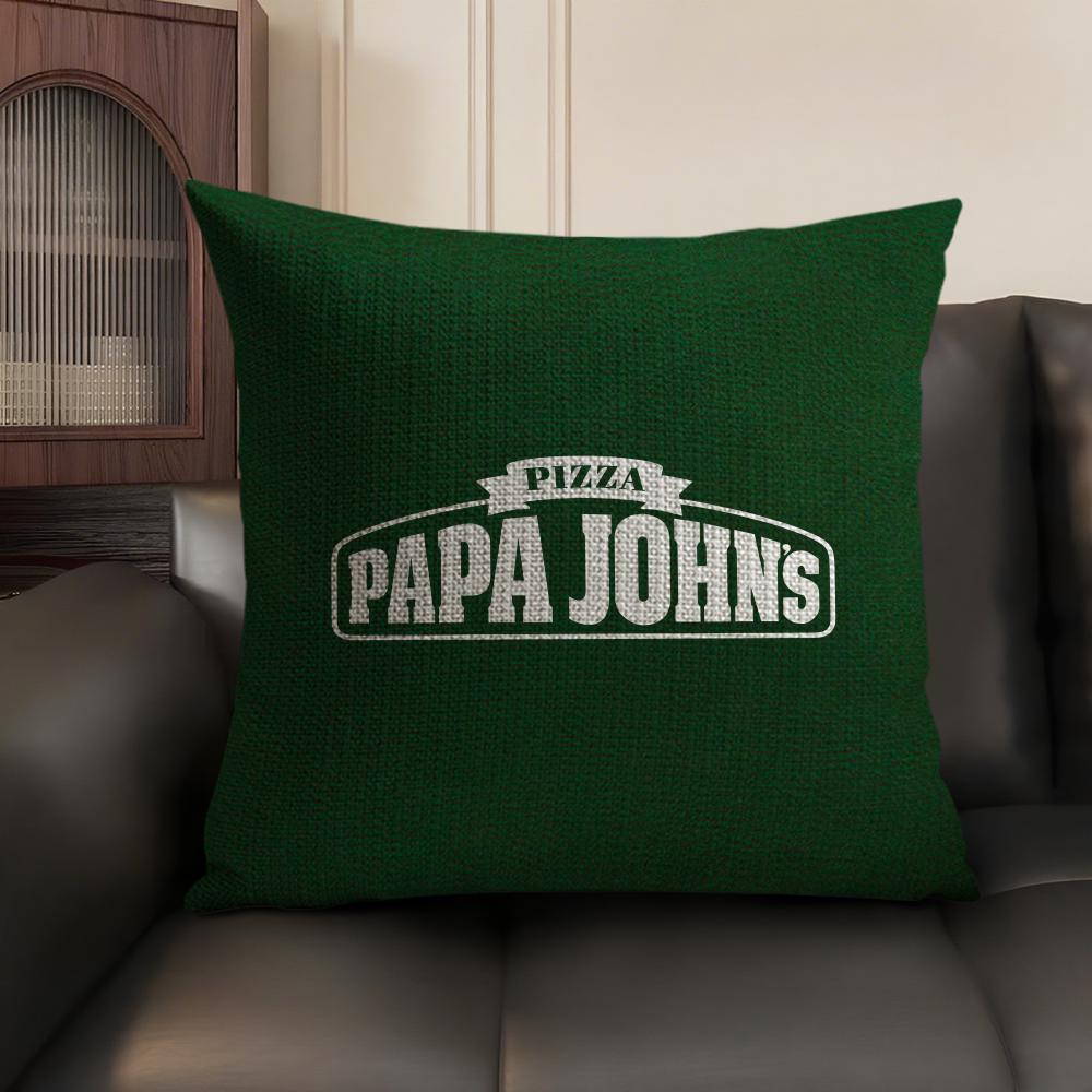 Brand P-Papa J-John'S Cushion Cover Summer Breathable Linen Organic Fabric Double-Sided Printing Sofa Pillow Case Home Decor