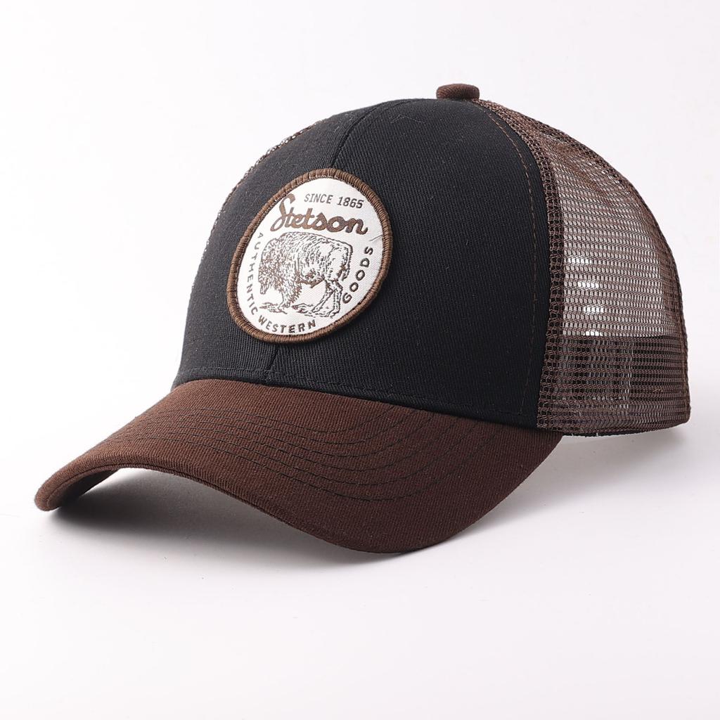 American retro baseball cap spring and summer outdoor breathable truck driver mesh cap