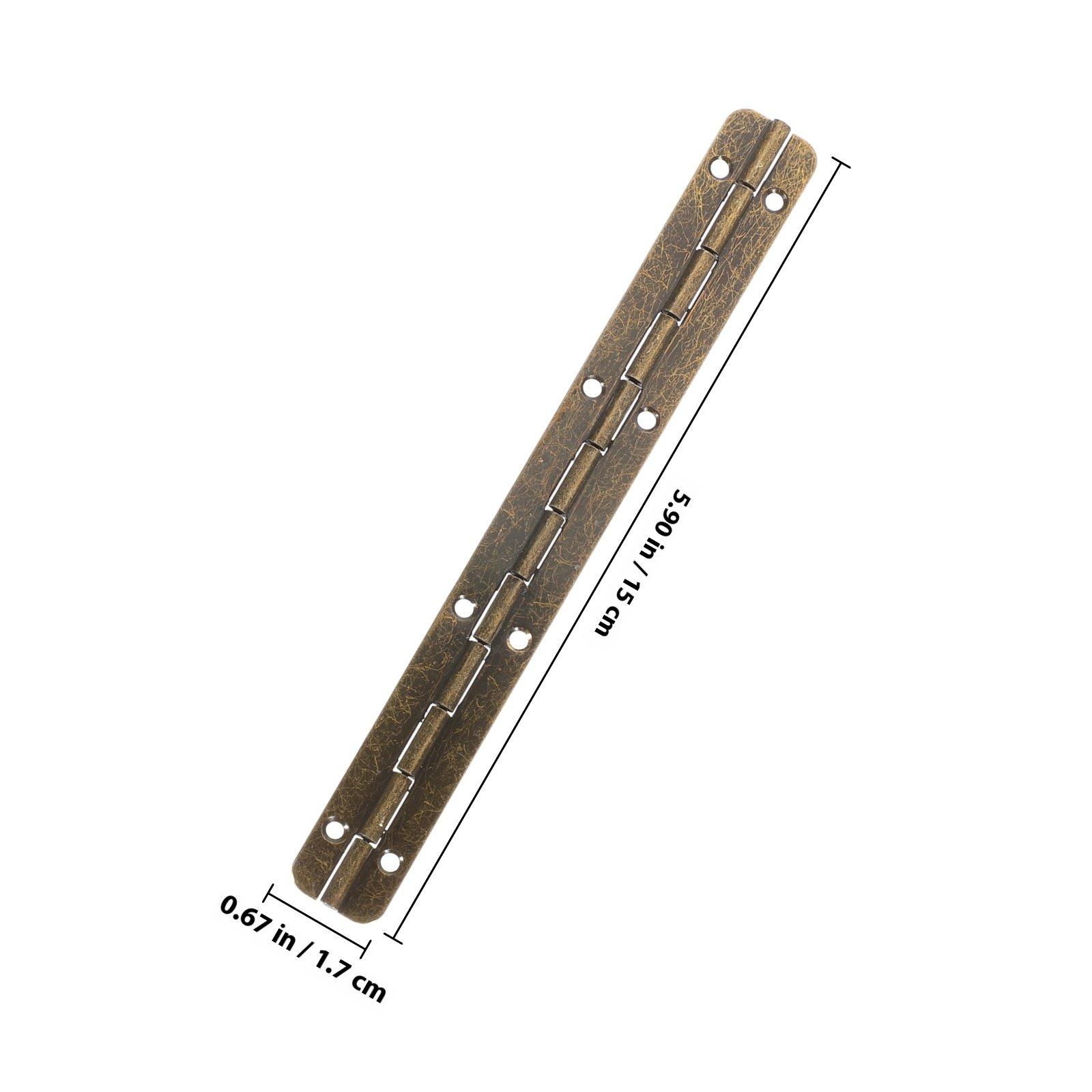 

6Pcs Metal Jewelry Box Hinges Smooth Surface Piano Hinges for Wooden Box Crafts Repair Piano Hinge Jewelry Case Hinge темно-коричневого кольору
