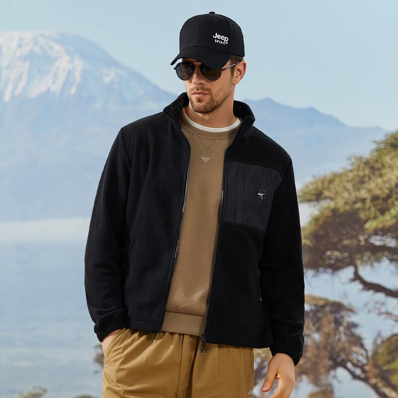 JEEP Double-Sided Fleece Stand-Up Collar Jacket 5XL