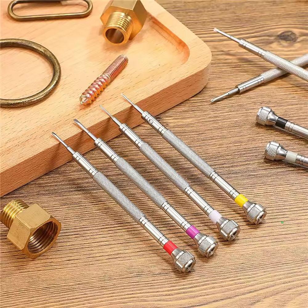 Clock Repair Tool Screwdriver Set 0.8mm-1.6mm Flat Head Screwdriver Kit Professional Watchmakers for Clock Repair Tools