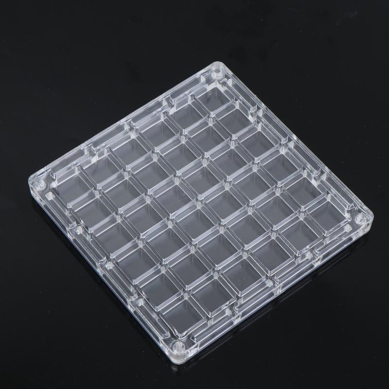 Acrylic Magnetic Seashell Display Box 36 Grids Transparent Compartment Organizer for Collectible Seashell Pin Badge Home Display