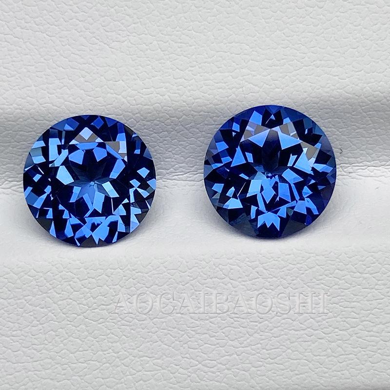 Zaffiro Blu Fiordaliso Rotondo 3–12mm Pietra per Gioielli