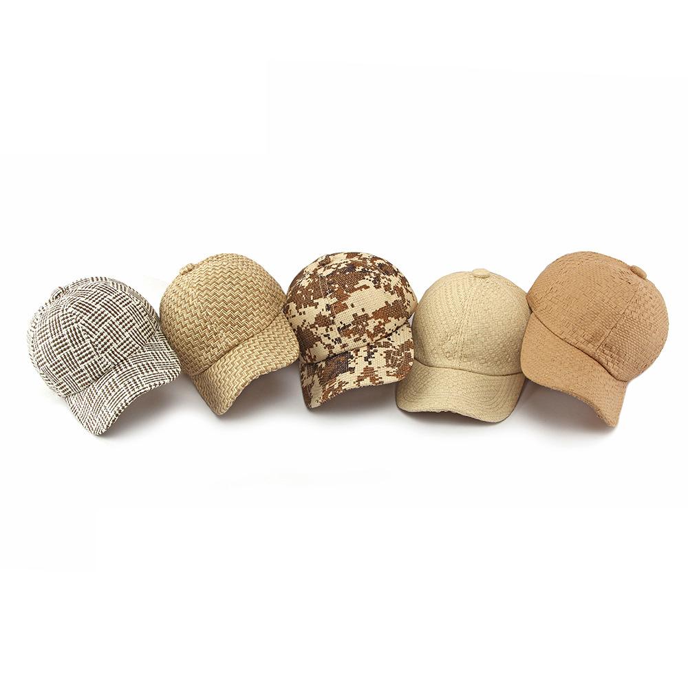Sombrero de Verano para Hombre Gorra de Béisbol de Paja Sombrero Protector Solar para Exteriores Gorra Transpirable para Mujer