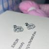 2/3/4Pcs Shiny  Silver Color Wing Stud Earrings For Women Girls Luxury Metal Geometric Hollow Earring Jewelry Gifts