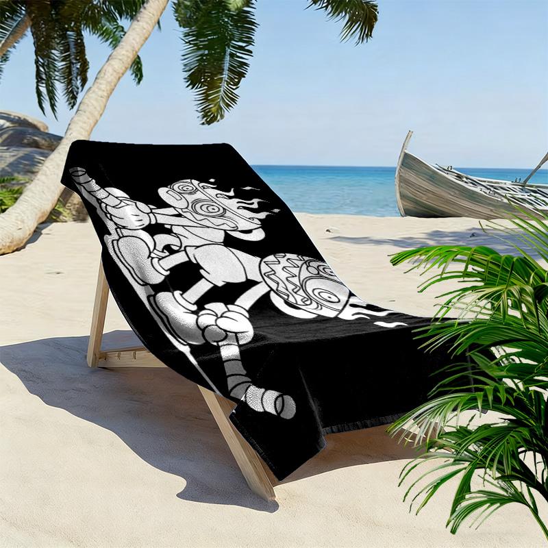 KNDCKDUT 2D Flat Print Beach Towel, Large Soft Quick Dry Towel for Beach Camping SwimmingZSTJ0915059