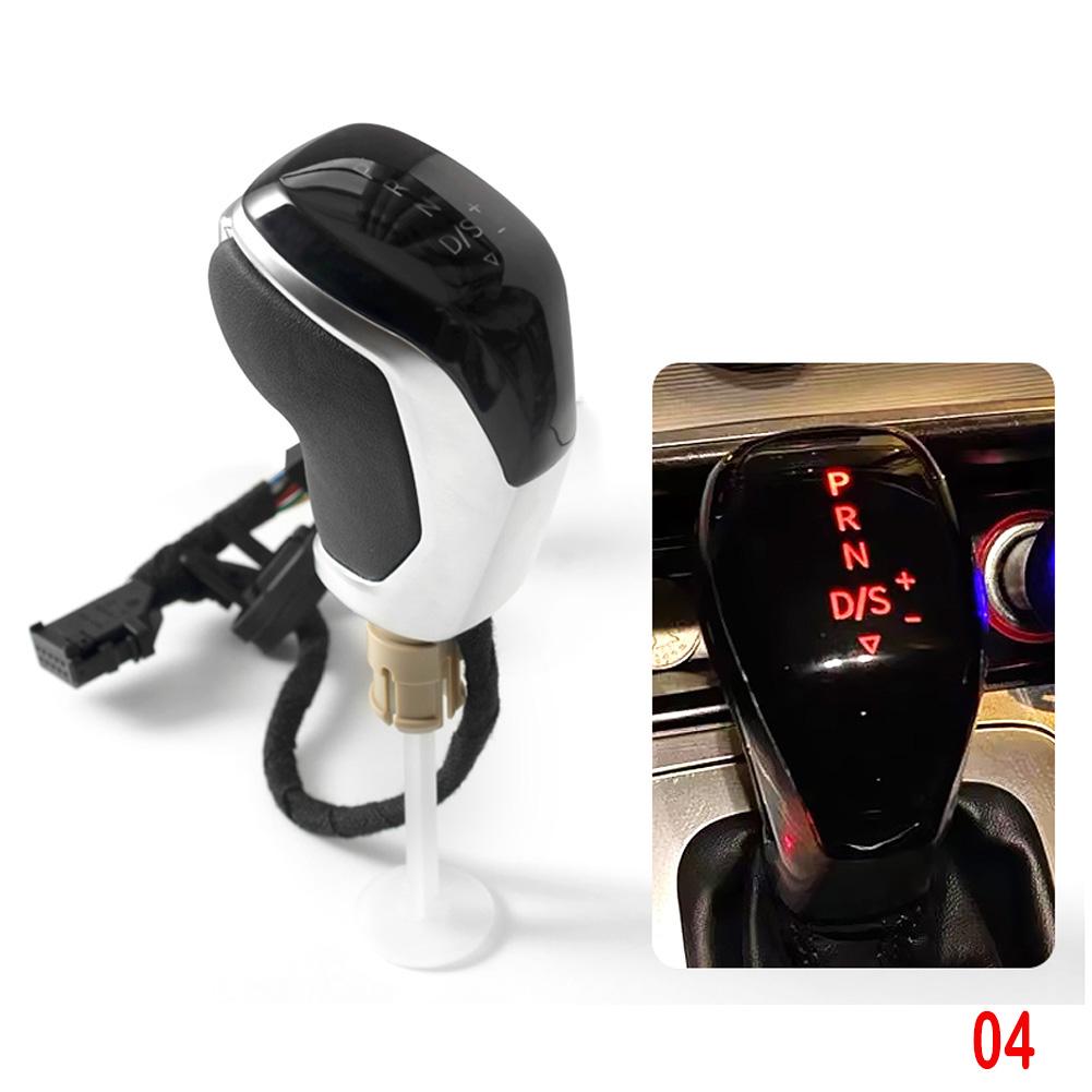 

Car Auto LED Electronic Shift Hand Gear Shift Knob Head Lever Leather Shift Knob Stick For MK2 CC Scirocco Octavia Kodiaq superb jetta MK5 MK6 Matte with Red light