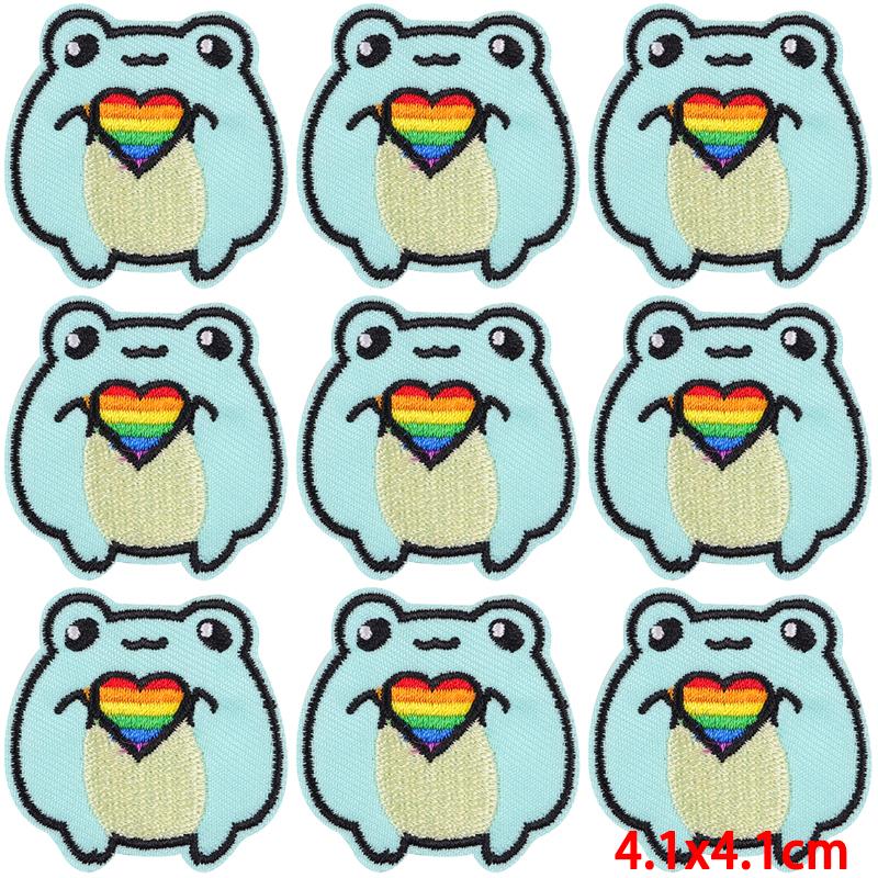 10Pcs/Lot Animal Embroidery Patch Iron On Patches For Clothing Cartoon Embroidered Patches For Clothes Cute Cat Patch Applique